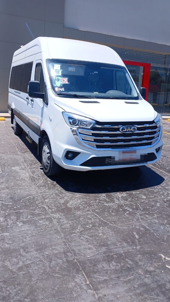 Front view of an Orellis JAC Sunray van.
